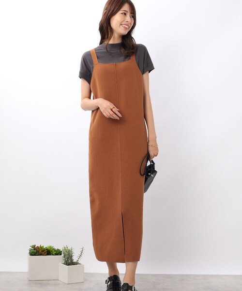 DRESKIP（ドレスキップ）の「◆2WAY ニットキャミワンピース（ワンピース・レディース・ブラック/ライトベージュ/レンガ・02/03）」の12枚目の写真