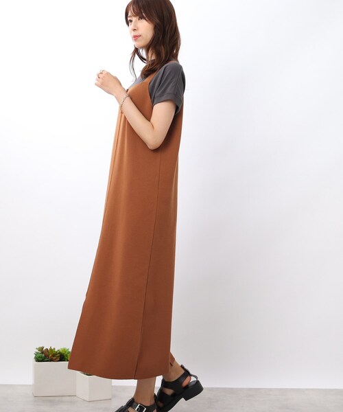 DRESKIP（ドレスキップ）の「◆2WAY ニットキャミワンピース（ワンピース・レディース・ブラック/ライトベージュ/レンガ・02/03）」の13枚目の写真