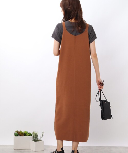 DRESKIP（ドレスキップ）の「◆2WAY ニットキャミワンピース（ワンピース・レディース・ブラック/ライトベージュ/レンガ・02/03）」の14枚目の写真