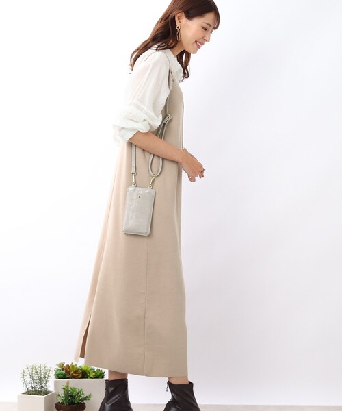 DRESKIP（ドレスキップ）の「◆2WAY ニットキャミワンピース（ワンピース・レディース・ブラック/ライトベージュ/レンガ・02/03）」の20枚目の写真