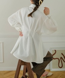 ジャガードタックシャツブラウス