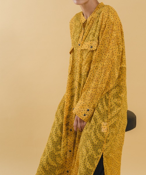 Katharine Ross ボタニカルジャガード ドットシャツワンピース ワンピース Katharine Ross キャサリンロス のファッション通販 Zozotown