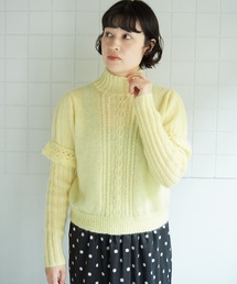 bulle de savon - 【ビュルデサボン】bulle de savon ニット タートルネック アルパカ bulle de savon（ビュルデサボン）の「kid mohair pripri