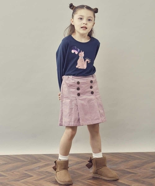 a.v.v（アーヴェヴェ）の「[100-130]スパンコールアソート長袖Tシャツ（Tシャツ/カットソー・キッズ・ホワイト/ネイビー/ライトブルー・120/130/100/110）」の14枚目の写真