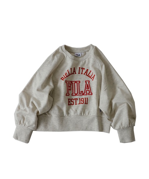 antiqua(アンティカ)の「雰囲気底上げ!カレッジ風『FILA』ロゴ入りスウェットトップス(スウェット・キッズ・レッド/オートミール・130/140/150/160)」の19枚目の写真