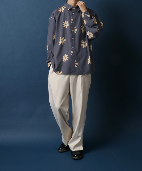 ANPAS（アンパス）の「Flower Total Pattern Print Oversize Shirt/花