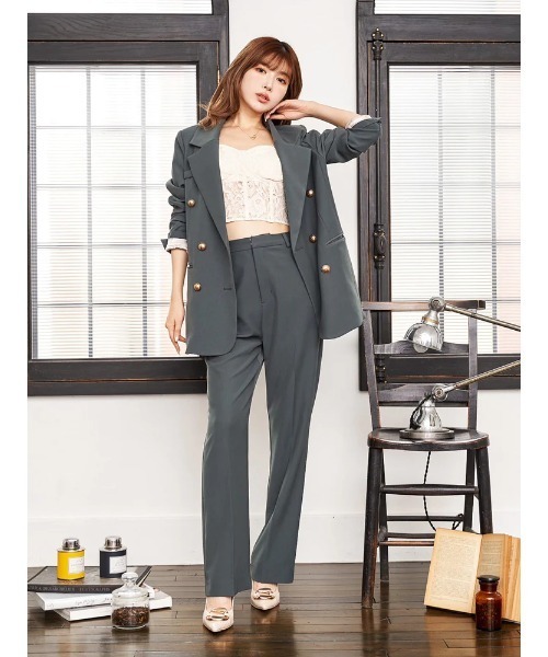Darich(ダーリッチ)の「センタープレスカラーストレートパンツ(その他パンツ・レディース・ベージュ/ダークグリーン/マルチ/パープル・FREE/FS/S)」の10枚目の写真