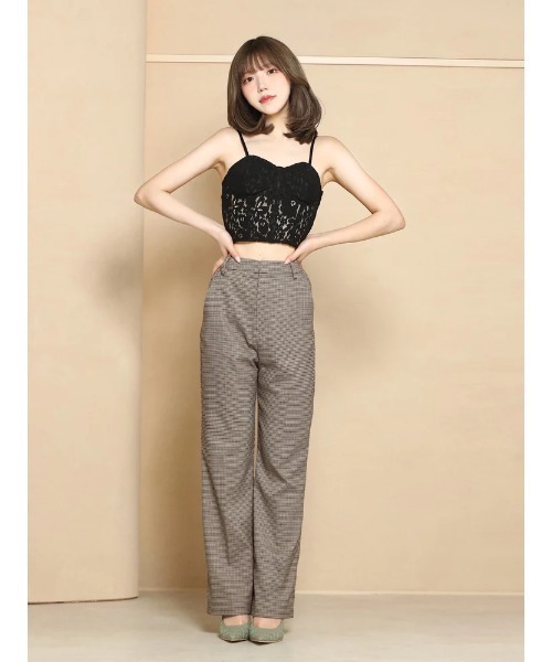 Darich(ダーリッチ)の「センタープレスカラーストレートパンツ(その他パンツ・レディース・ベージュ/ダークグリーン/マルチ/パープル・FREE/FS/S)」の12枚目の写真