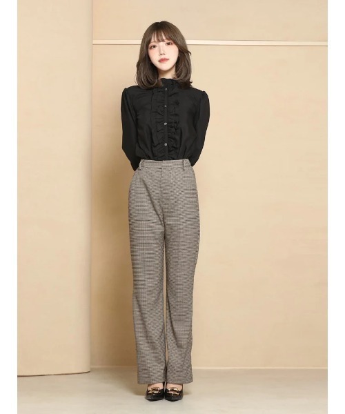 Darich(ダーリッチ)の「センタープレスカラーストレートパンツ(その他パンツ・レディース・ベージュ/ダークグリーン/マルチ/パープル・FREE/FS/S)」の13枚目の写真