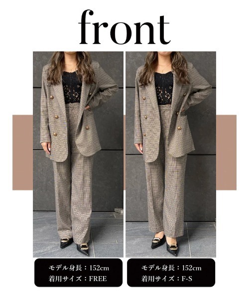 Darich(ダーリッチ)の「センタープレスカラーストレートパンツ(その他パンツ・レディース・ベージュ/ダークグリーン/マルチ/パープル・FREE/FS/S)」の20枚目の写真