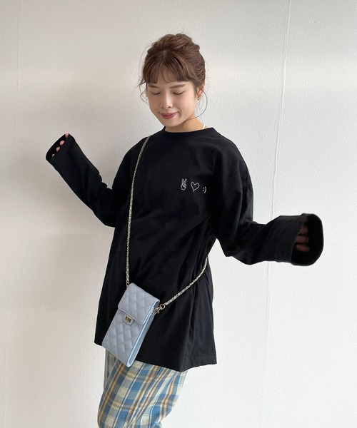 w closet(ダブルクローゼット)の「キルティングミニショルダーバッグ(ショルダーバッグ・レディース・アイボリー/ブラック/サックスブルー・FREE)」の16枚目の写真