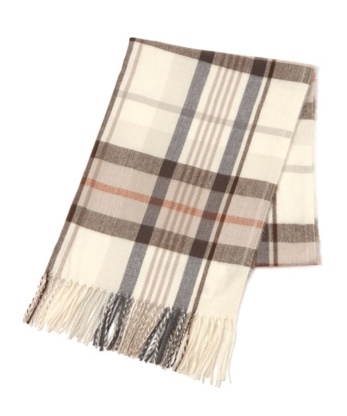 LEPSIM（レプシィム）の「洗えるチェックストール　294846（ストール/ショール・レディース・ライトグレー/ベージュ/オフホワイト/ピンク/イエロー/ブルー・ONE SIZE）」の13枚目の写真