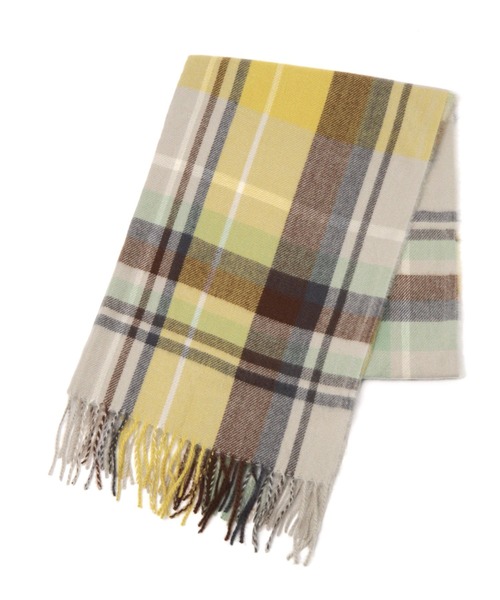 LEPSIM（レプシィム）の「洗えるチェックストール　294846（ストール/ショール・レディース・ライトグレー/ベージュ/オフホワイト/ピンク/イエロー/ブルー・ONE SIZE）」の20枚目の写真