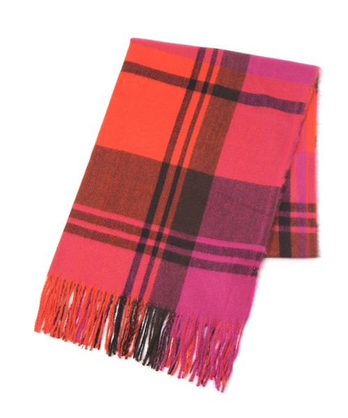 LEPSIM（レプシィム）の「洗えるチェックストール　294846（ストール/ショール・レディース・ライトグレー/ベージュ/オフホワイト/ピンク/イエロー/ブルー・ONE SIZE）」の16枚目の写真