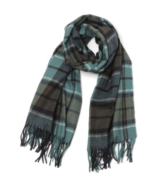 LEPSIM（レプシィム）の「洗えるチェックストール　294846（ストール/ショール・レディース・ライトグレー/ベージュ/オフホワイト/ピンク/イエロー/ブルー・ONE SIZE）」の8枚目の写真