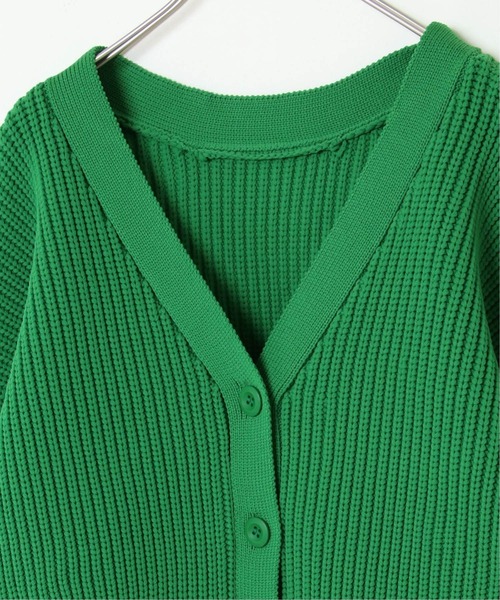 notch.（ノッチ）の「片畦Vネックカーディガン（カーディガン/ボレロ・レディース・グリーン/ピンク/オレンジ/ブラック/オフホワイト/ブルー・M）」の15枚目の写真