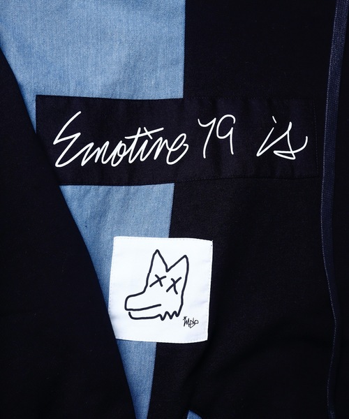 AFYF(エーエフワイエフ)の「AFYF VANDALISMDENIM MIX PARKA/ミックスパーカー(パーカー・メンズ・ブラック/ホワイト・FREE)」の3枚目の写真