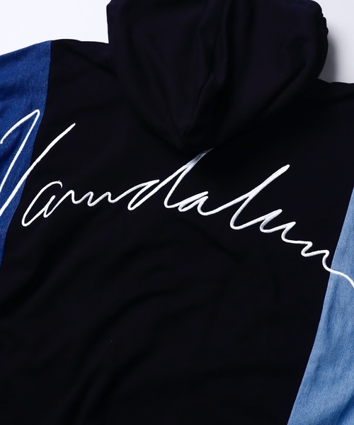 AFYF(エーエフワイエフ)の「AFYF VANDALISMDENIM MIX PARKA/ミックスパーカー(パーカー・メンズ・ブラック/ホワイト・FREE)」の9枚目の写真