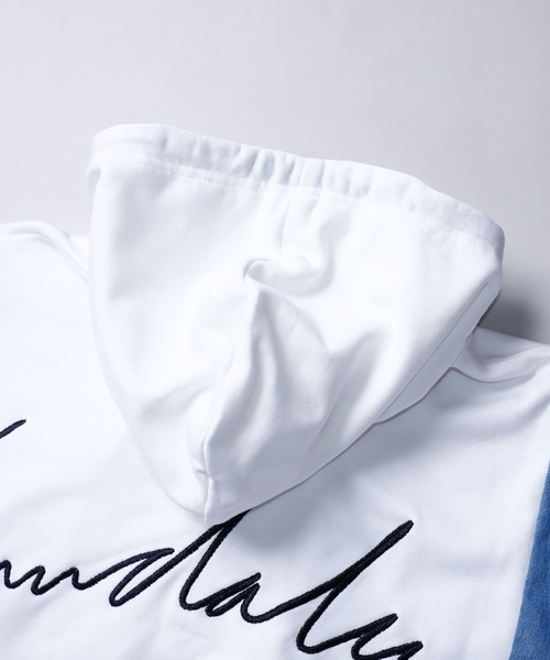 AFYF(エーエフワイエフ)の「AFYF VANDALISMDENIM MIX PARKA/ミックスパーカー(パーカー・メンズ・ブラック/ホワイト・FREE)」の10枚目の写真