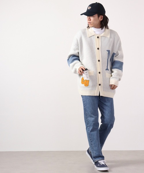 A.T,C in the attic homme(エーティーシーインジアティックオム)の「襟付き 刺繍ワイドカーディガン 2022AW(カーディガン/ボレロ・メンズ・ブラック/オフホワイト・L/M)」の6枚目の写真