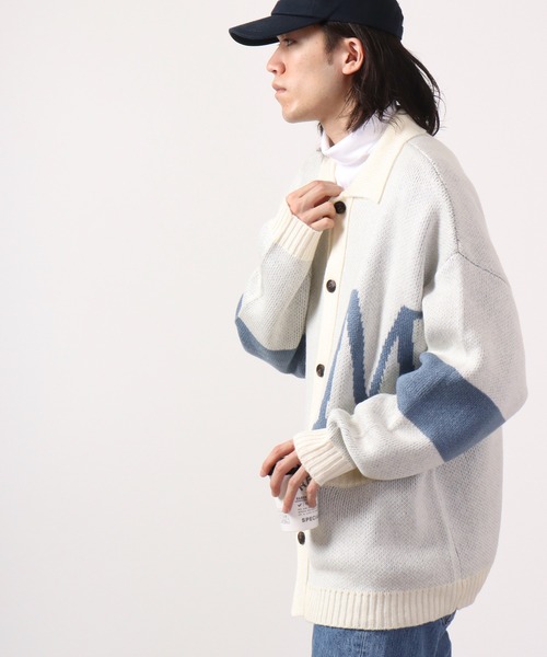 A.T,C in the attic homme(エーティーシーインジアティックオム)の「襟付き 刺繍ワイドカーディガン 2022AW(カーディガン/ボレロ・メンズ・ブラック/オフホワイト・L/M)」の4枚目の写真