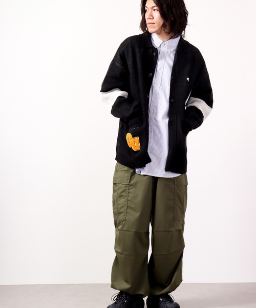 A.T,C in the attic homme(エーティーシーインジアティックオム)の「襟付き 刺繍ワイドカーディガン 2022AW(カーディガン/ボレロ・メンズ・ブラック/オフホワイト・L/M)」の10枚目の写真