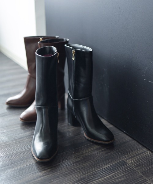 SESTO(セスト)の「チャンキーヒールミドルブーツ(ブーツ・レディース・ブラウン/ブラック・S/M/L/LL/3L)」の22枚目の写真