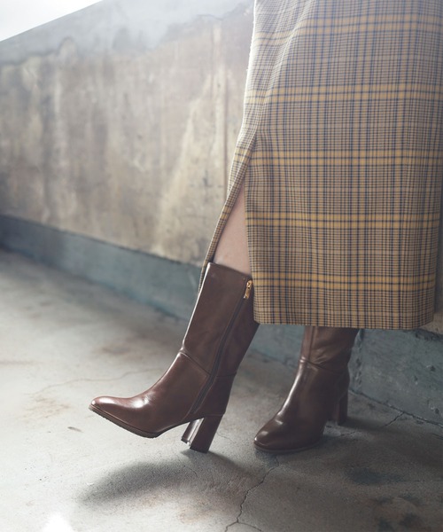 SESTO(セスト)の「チャンキーヒールミドルブーツ(ブーツ・レディース・ブラウン/ブラック・S/M/L/LL/3L)」の20枚目の写真