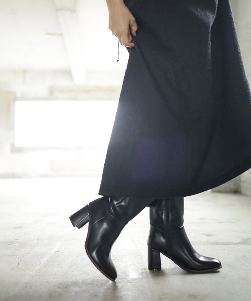 SESTO(セスト)の「チャンキーヒールミドルブーツ(ブーツ・レディース・ブラウン/ブラック・S/M/L/LL/3L)」の14枚目の写真