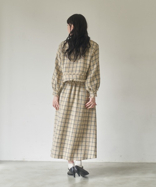 idem(イデム)の「tweed lady jacket/ノーカラーツイードジャケット(ノーカラージャケット・レディース・ベージュ/ピンク/ブラック・FREE)」の21枚目の写真