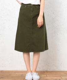 Lee | [リー]LEE C ミモレスカート オリーブ(スカート)
