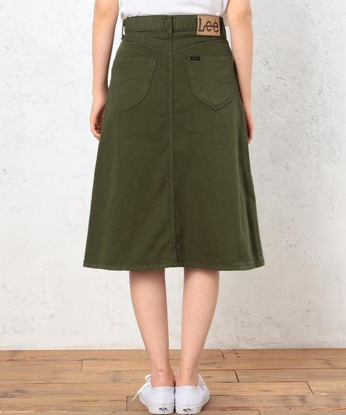 Lee（リー）の「[リー]LEE C ミモレスカート オリーブ◆（スカート・レディース・オリーブ・MEDIUM/SMALL）」の2枚目の写真