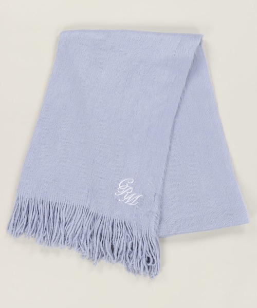 SPINNS（スピンズ）の「シャギー大判ストール（マフラー・レディース・ブラック/ブルー/ホワイト・ONESIZE）」の3枚目の写真