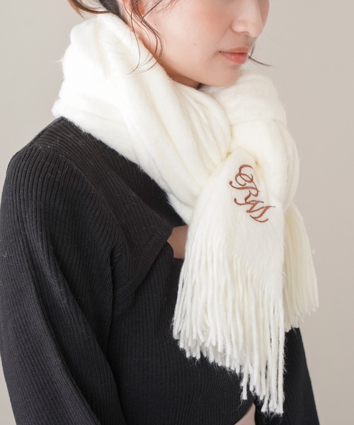 SPINNS（スピンズ）の「シャギー大判ストール（マフラー・レディース・ブラック/ブルー/ホワイト・ONESIZE）」の11枚目の写真