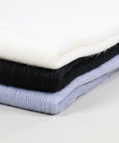 SPINNS（スピンズ）の「シャギー大判ストール（マフラー・レディース・ブラック/ブルー/ホワイト・ONESIZE）」の4枚目の写真