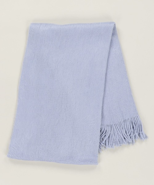 SPINNS（スピンズ）の「シャギー大判ストール（マフラー・レディース・ブラック/ブルー/ホワイト・ONESIZE）」の9枚目の写真