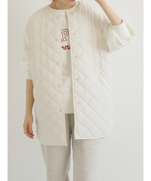 Samansa Mos2 blue(サマンサモスモスブルー)の「キルティングベスト(ベスト・レディース・キナリ/ブラック/カーキ・フリ-)」の6枚目の写真