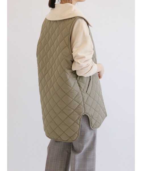 Samansa Mos2 blue(サマンサモスモスブルー)の「キルティングベスト(ベスト・レディース・キナリ/ブラック/カーキ・フリ-)」の16枚目の写真