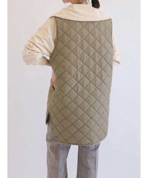 Samansa Mos2 blue(サマンサモスモスブルー)の「キルティングベスト(ベスト・レディース・キナリ/ブラック/カーキ・フリ-)」の17枚目の写真