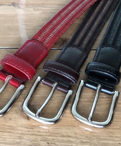Hawk Company(ホークカンパニー)の「【Hawk Company】リラックスストレッチメッシュベルト 1497※(ベルト・メンズ・ブラック/ダークブラウン/レッド・FREE)」の4枚目の写真