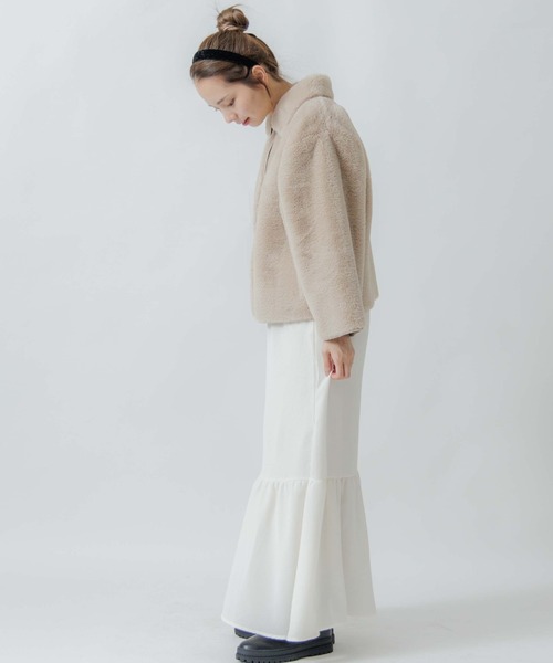 flower(フラワー)の「フラッフィーファーブルゾン(ブルゾン・レディース・ホワイト/ベージュ・FREE)」の19枚目の写真