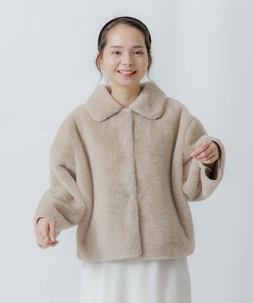 flower(フラワー)の「フラッフィーファーブルゾン(ブルゾン・レディース・ホワイト/ベージュ・FREE)」の13枚目の写真