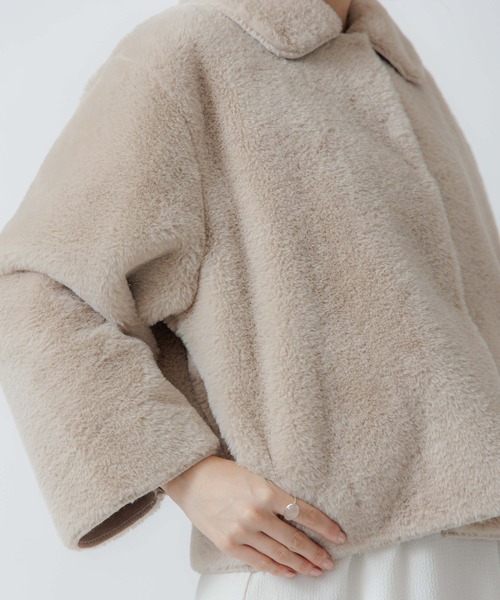 flower(フラワー)の「フラッフィーファーブルゾン(ブルゾン・レディース・ホワイト/ベージュ・FREE)」の14枚目の写真