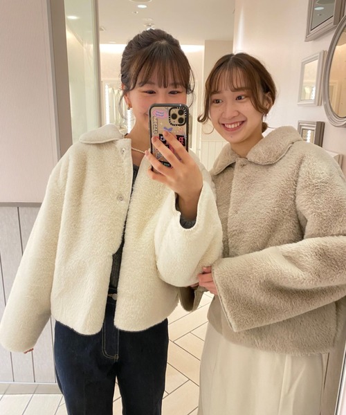 セール】フラッフィーファーブルゾン（ブルゾン）｜flower（フラワー