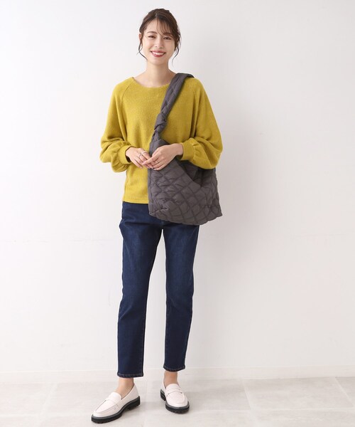 SHOO・LA・RUE（シューラルー）の「◆キルティングビッグショルダーバッグ（ショルダーバッグ・レディース・ベージュ/グレー/ブラック/カーキ・00）」の6枚目の写真