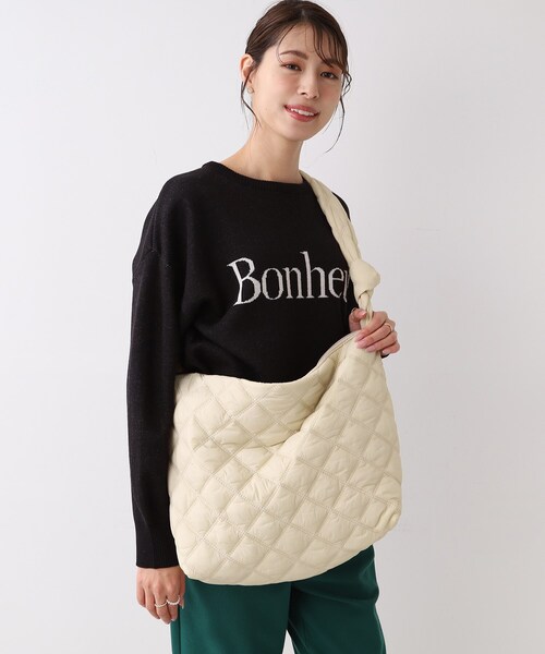 SHOO・LA・RUE（シューラルー）の「◆キルティングビッグショルダーバッグ（ショルダーバッグ・レディース・ベージュ/グレー/ブラック/カーキ・00）」の21枚目の写真