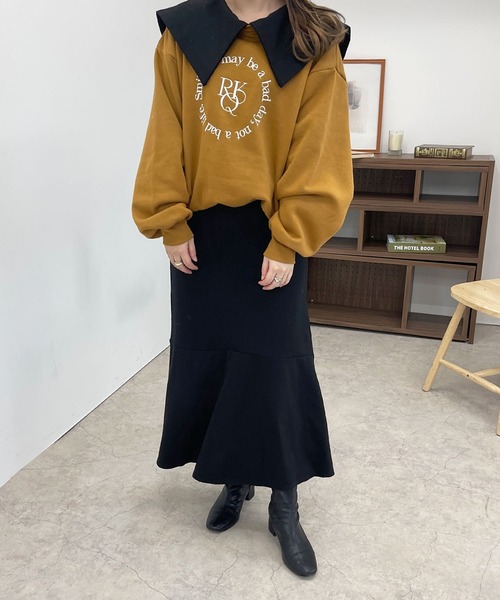 apres jour(アプレジュール)の「セーラーカラーマーメイドワンピース【ZOZOTOWN限定アイテム】(ワンピース・レディース・アイボリー/グレイッシュベージュ/ブラック・X-LARGE/フリー)」の22枚目の写真