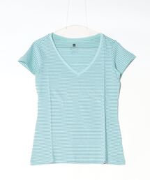 PACT（パクト）の「Women’s Sapphire Stripe V-Neck Tee（Tシャツ/カットソー）」
