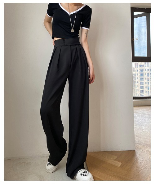 DEVICE（デバイス）の「韓国風デザイン ハイウエスト スラックス（スラックス・レディース・ブラック/グレー/ブラウン・FREE）」の16枚目の写真