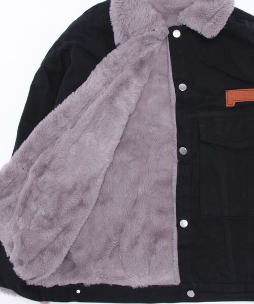 LOPASS(ロパス)の「ファーランチデニムコート(その他アウター・レディース・ブルー/ブラック・M/L)」の6枚目の写真